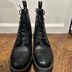 Dr. Martens Black Leather Lace-Up Boots